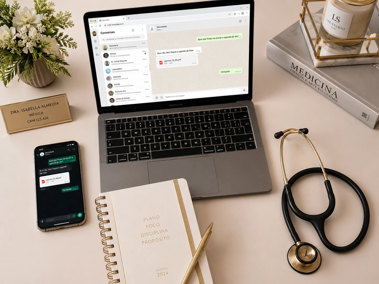 WhatsApp profissional para médicos